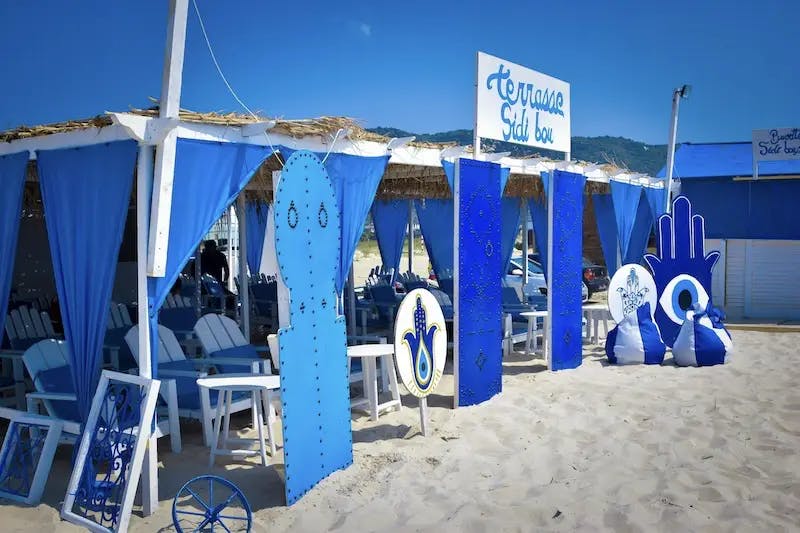 Sidi Bou Said à Plage Sidi Ali Mekki, Ghar El Melh, Bizerte, Menu, ..